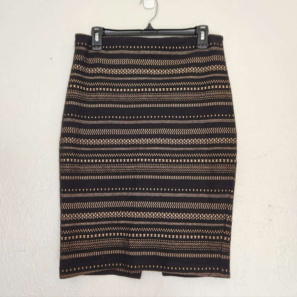 Express Black & Gold Skirt M